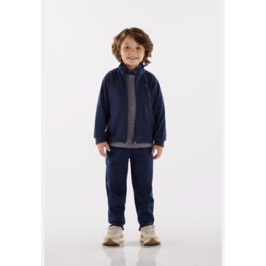 Imagem de Conjunto Infantil Masculino em Malha Alfaiataria com Jaqueta e Calça U