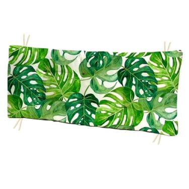 Imagem de Almofada Futon 110 cm x 35 cm para cadeira e banco estampada - Futon grande Moderna Apenas capa, sem enchimento(Tropical 05,45cmx45cm)