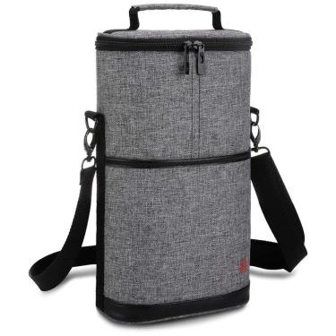Imagem de Bolsa Térmica Para Transporte de Vinhos até 2 Garrafas, ALLCAMP OUTDOOR GEAR, Cinza