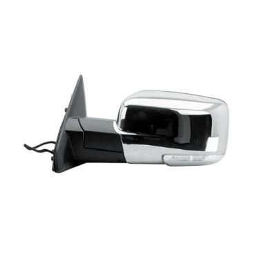 Imagem de Espelho de porta do lado esquerdo do motorista, vidro elétrico aquecido, capa traseira dobrável TChrome com luz de seta e sensor de temperatura para Ram 1500 2500 3500 2009-2019, 1500 Classic 2019