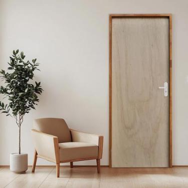 Imagem de Porta Lisa Mescla 210X80 Batente 09 CM Fechadura Alavanca Lado Esquerd