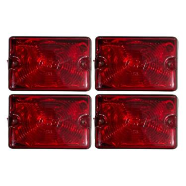 Imagem de 4 Lanterna Lateral Caminhão Carreta Bau Tijolinho Gf0.115