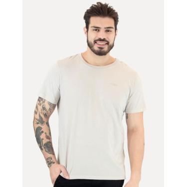Imagem de Camiseta Ellus Masculina Cotton Fine Grunge Gothic Classic Off-White, 