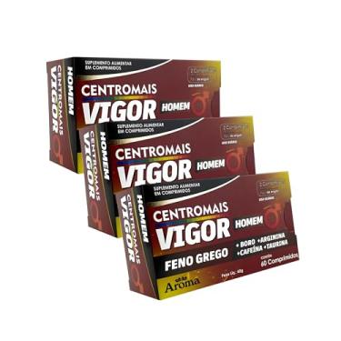 Imagem de Kit 3x Centro Mais Vigor Homem 180 Comprimidos Suplemento Energético Disposição Treino