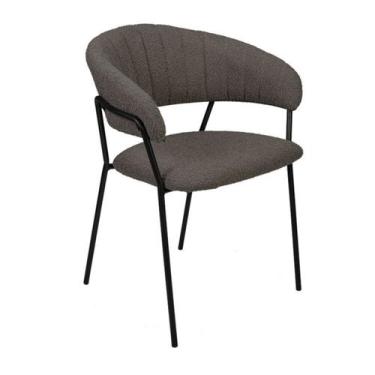 Imagem de Cadeira Sala de Jantar Mara com Braços Estofada Base em Aço - Rivatti