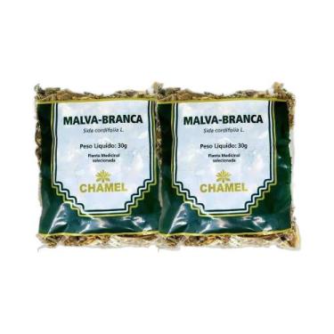 Imagem de Kit 2x Chá Pacote Malva Branca Folhas 30g - CHAMEL