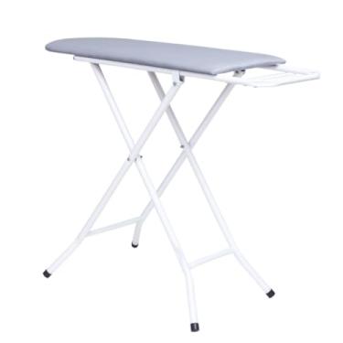 Imagem de Mesa Tabua de Passar Roupa Passadeira 3 Andares Técido Térmico Dobravel Extra Forte Com Porta Ferro(Branco)