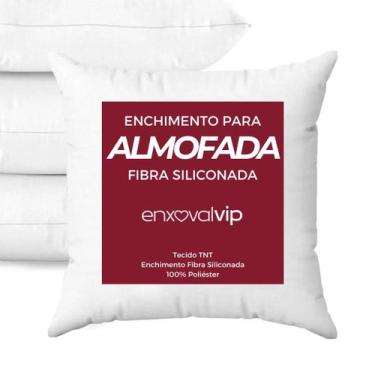Imagem de Kit 6 Enchimentos de Almofada 45x45 Fibra Siliconada Super Macio - Enx