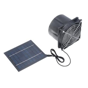 Imagem de aqxreight Ventilador de Ventilação de Escape Movido a Energia Solar 5W Eficiente do Painel Solar Alimentado por Dutos para o Sótão Galinheiro Galinheiro Tronco de Cão -de -galinha.