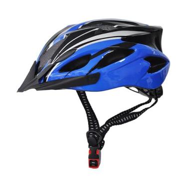 Imagem de Capacete de bicicleta UPANBIKE Adult Head Safety Protection azul+preto