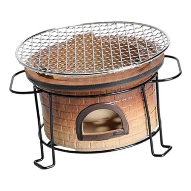 Imagem de Generic Fogão a carvão multifuncional compacto para acampamento, churrasqueira, forno para viagem, cozinha, ao ar livre