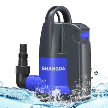 Imagem de SHANGDA Bomba de água submersível automática de 1 HP, bomba de depósito portátil com interruptor de flutuação integrado 4000 GPH bombas utilitárias para piscina banheira jardim lagoa drenagem de porão