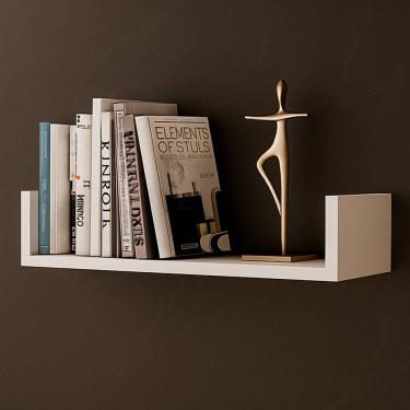 Imagem de Prateleira Decorativa Multiuso Dórémi 50x9cm Flutuante em MDP Branco - Desk Design