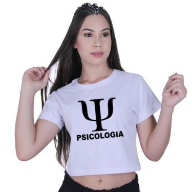 Imagem de Blusinha Cropped Algodão Psicologia Faculdade - Lafre, Branco, M