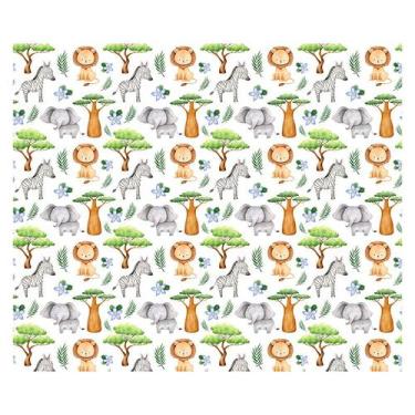 Imagem de Papel de Parede Adesivo Infantil Animais Safari Quarto Bebe - 771pcm -