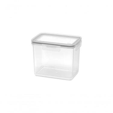 Imagem de Pote Hermético 600 Ml Retangular Plástico Cor Branco Linha Hug Coza Na