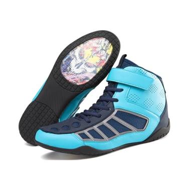 Imagem de Calçados Masculinos para Fisiculturismo, Boxe, Levantamento de Peso e MMA - Tênis de Cano Alto para Treinamento Esportivo Luta Livre