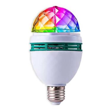 Imagem de Lâmpada Led Globo Colorida Rotativa Giratória Festa Boate - Luatek