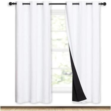 Imagem de Painéis de cortina NICETOWN 100% Blackout com forro preto 72x183cm