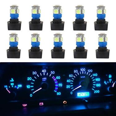 Imagem de WLJH PC168 T10 194 168 lâmpadas LED painel de instrumentos painel de painel de painel com trava de torção soquete azul gelo brilhante