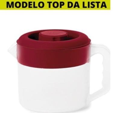 Imagem de Jarra De Suco E Bebidas Com Tampa 1 Litros Refresco Plastico - No Bran