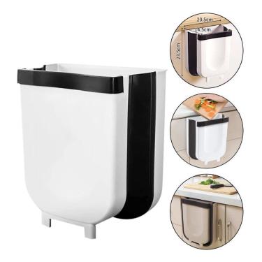Imagem de Lixeira Extensível Dobrável Retrátil Portas Gavetas Cozinha