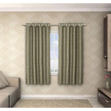 Imagem de Cortina Quarto/Sala 2,00 X 1,70 Alt Cetim Amassado Fendi Verde - Adome