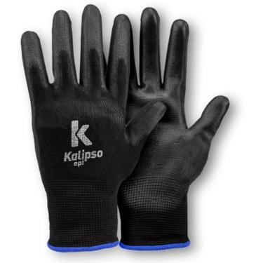 Imagem de Luva De Segurança Térmica Para Alta Temperatura Até 100° Anticorte PU Preta Kalipso