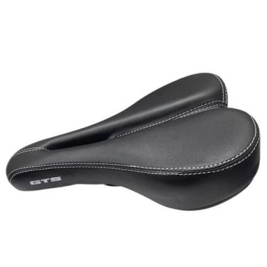 Imagem de Selim Bike Banco Mtb Vazado Conforte Com Carrinho Preto Gta, Preto