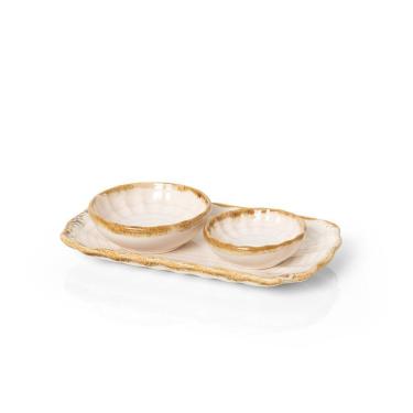 Imagem de Conjunto Travessa E Bowls Copa E Cia Orion Em Cerâmica Filipinas - Pequeno