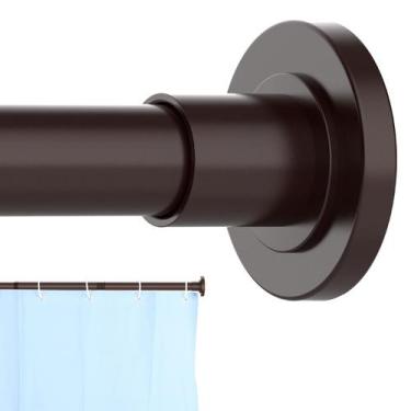 Imagem de Varão de cortina de chuveiro CorkLatta Bronze 80-173cm em aço inoxidáv