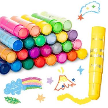 Imagem de Têmpera Paint Sticks Ohuhu 36 cores laváveis para crianças