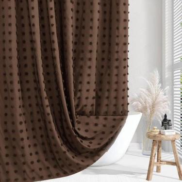 Imagem de Cortina de chuveiro Siiluminisoy Brown Boho Farmhouse 180x180cm