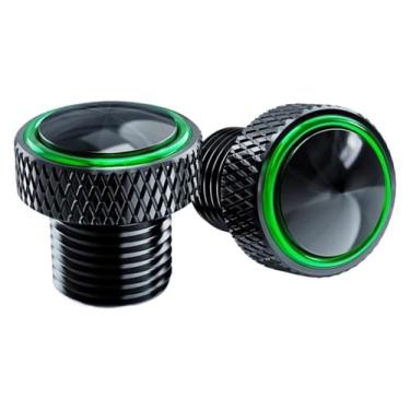 Imagem de BYYINGSUS Compatível com MT07 MT09 MT10 MT15 MT 07 09 10 SP FZ09 FZ07 Acessórios de motocicleta M10*1,25 Tampa de parafusos de plugue de orifício de espelho traseiro (Green-nologo)