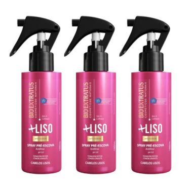 Imagem de Kit 3 Finalizador Spray Mais Liso 100 Ml Bio Extratus - BIOEXTRATUS