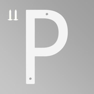 Imagem de Números de casa branca de 15 cm para uso externo, letras de metal para placas externas, letras de endereço de casa de alumínio antiferrugem para porta da frente, escritório e decoração de jardim