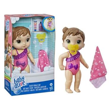 Imagem de Boneca baby alive banhos carinhosos morena - hasbro e8722/e8716