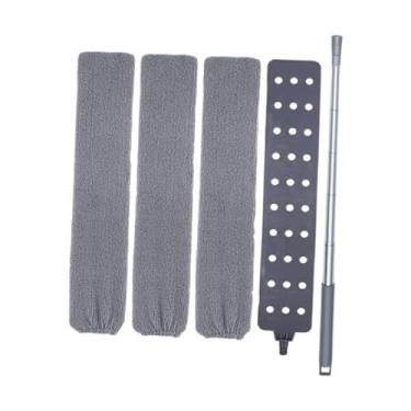 Imagem de Generic Aspirador de pó retrátil com capa de pano de microfibra, cabo longo lavável e reutilizável com haste de extensão, utensílios de limpeza, 2.5m