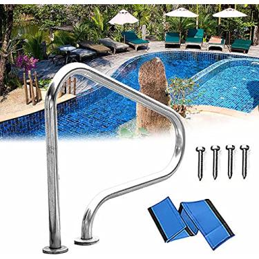 Imagem de Corrimãos de segurança resistentes para piscinas corrimão de piscina escada corrimão de aço inoxidável cabo corrimão de escada de piscina piscina piscina privada e equipamento público