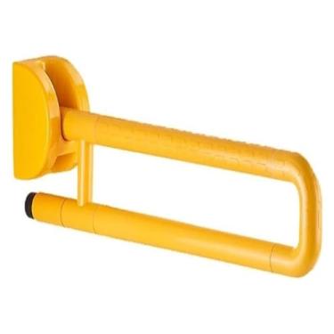 Imagem de Barra de apoio de segurança para alça de banheiro, barra dobrável para vaso sanitário, corrimão de banheiro de aço inoxidável, portátil em forma de U, antiderrapante