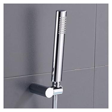 Imagem de WYUYIWH Chuveiro de mão de latão de alta pressão com spray de chuveiro potente conjunto de chuveiro de economia de água com mangueira e suporte acabamento cromado (cor: somente mangueira de chuveiro