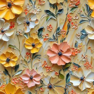Imagem de Papel de parede floral colorido de 45 cm x 599 cm, papel de parede removível de pintura a óleo à prova d'água, papel de parede de vinil decorativo para armários de quarto e decoração de cozinha