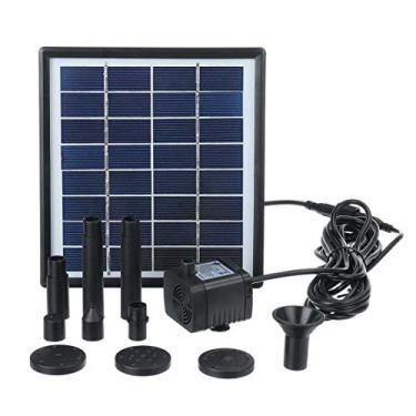 Imagem de SISHUINIANHUA Mini painel de energia solar 2W 300L/H bomba de água para decoração de jardim doméstico paisagem externa fonte flutuante para banhos de pássaros piscina lagoa