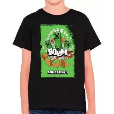Imagem de Camisa Minecraft Jogo Filme Gamer Infantil E Masculina 100% Algodão - 
