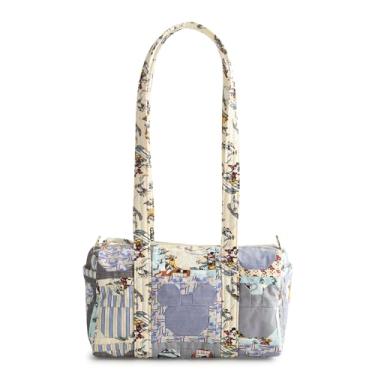 Imagem de Vera Bradley Bolsa de mão original Disney 100 de algodão premium, patchwork Mickey Mouse de fim de semana para esqui