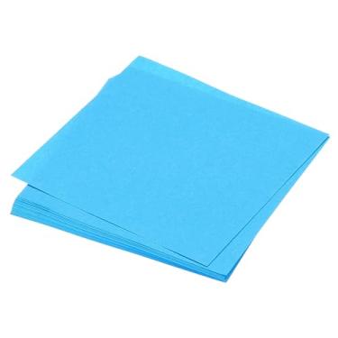 Imagem de 50 folhas de papel origami dupla face água-marinha azul 5 x 5 polegadas folha quadrada para projetos de arte, iniciantes, decoração de presentes