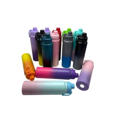 Imagem de Garrafa Térmica Esportiva Inox Gradiente 800ml ou 1000ml  Bebida Quent