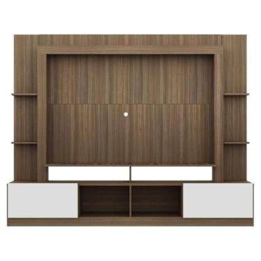 Imagem de Rack Estante com Painel 65 e 2 Portas Oslo Madeirado - MULTIMOVEIS