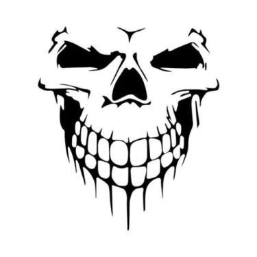 Imagem de Adesivo De Carro Em Vinil PET Colorido Com Efeito 3D De Caveira, Remov