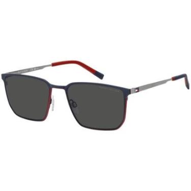 Imagem de Óculos de Sol Tommy Hilfiger Th 2272/S WIR - Azul Fosco 56 - Titânio-Masculino